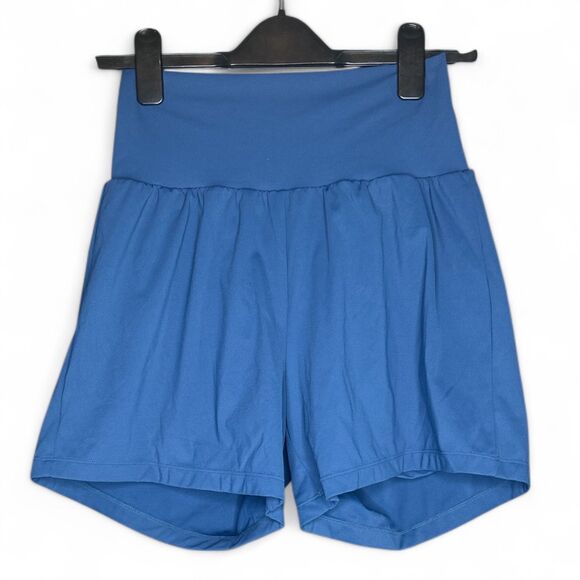 Halara Women's Blue Softlyzero Airy Athleisure High- Waist Long Shorts NWT - Picture 1 of 7